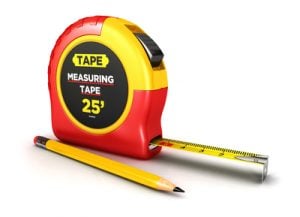 measuring tape and pencil